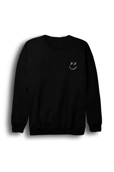 Fame Stoned baskılı siyah sweatshirt