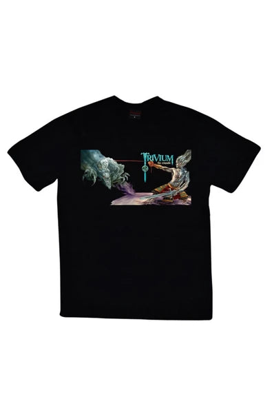 fame-stoned Trivium Baskılı T-shirt
