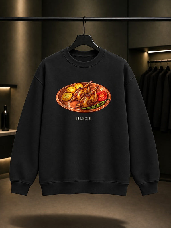 Bilecik Bıldırcın Kebabı Sweatshirt – Siyah