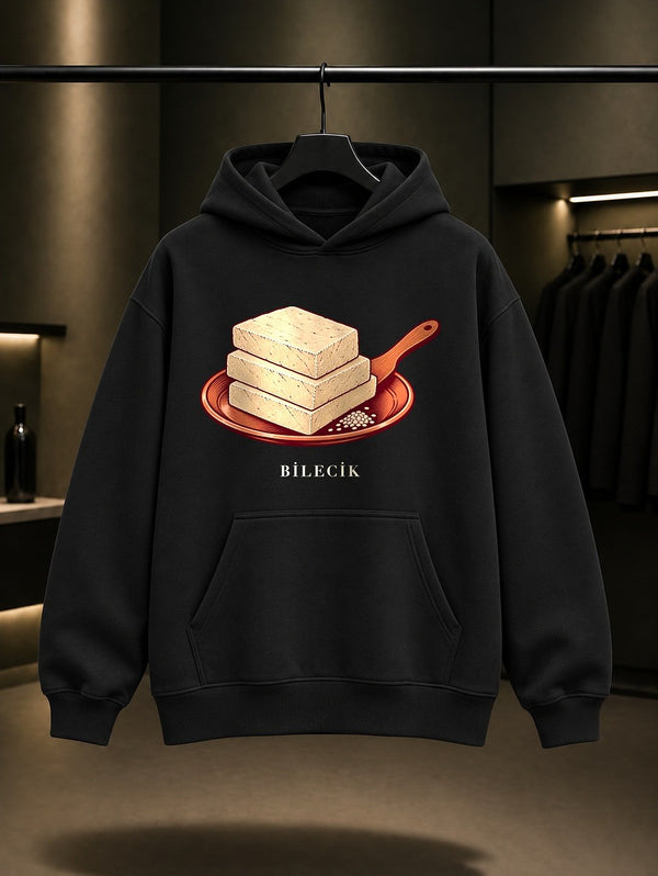 Bilecik Pazaryeri Helvası Kapüşonlu Sweatshirt – Siyah