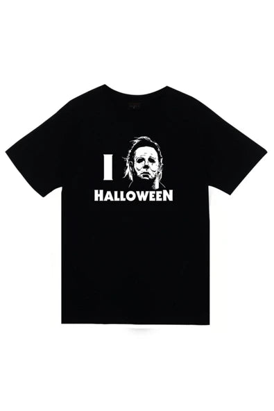 fame-stoned Halloween Baskılı Unisex %100 Pamuk Siyah T-shirt