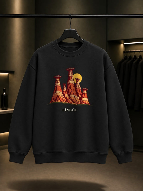 Bingöl Buban Peribacaları Sweatshirt – Siyah