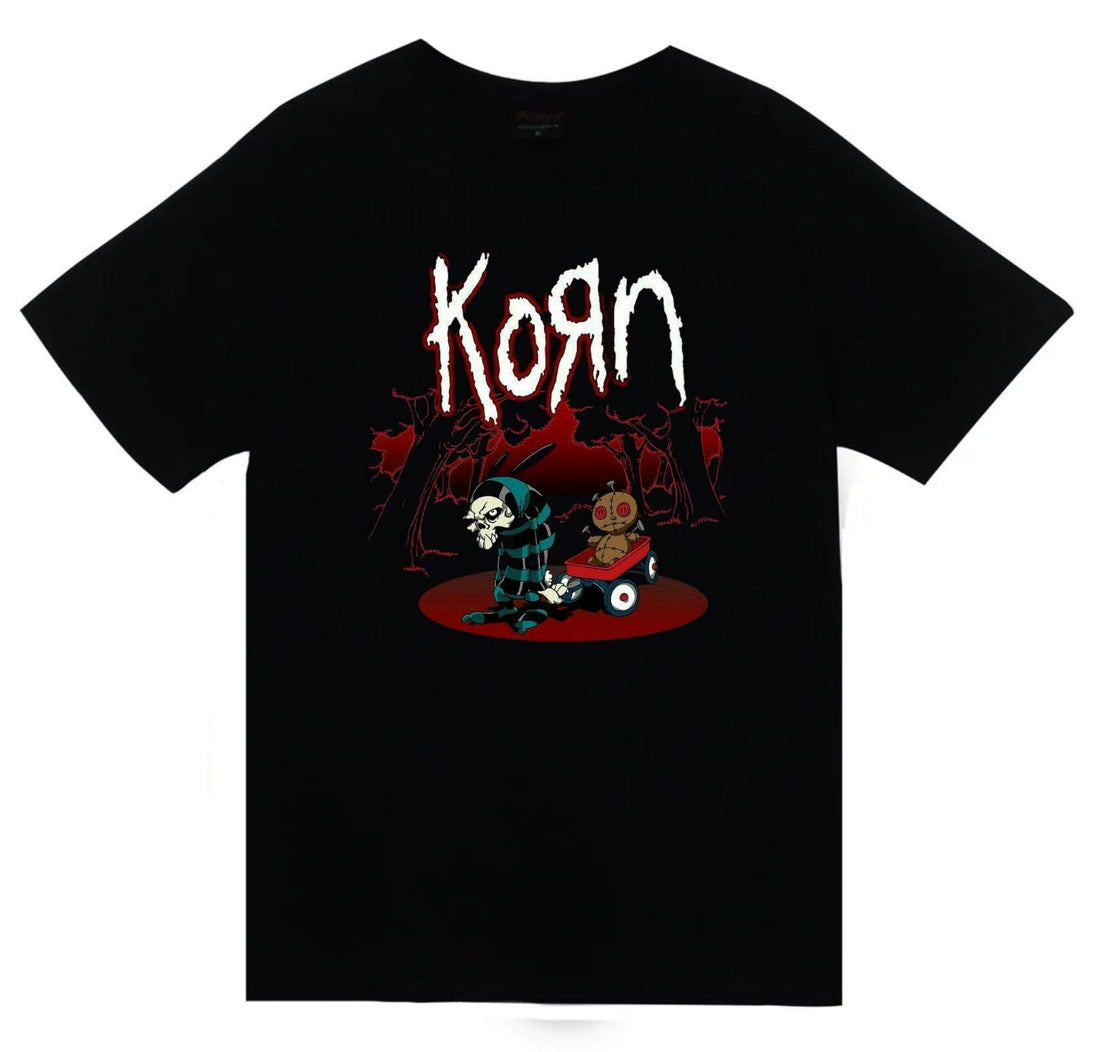 Korn - Issues - Albüm El arabasında bez bebek baskılı siyah tişört