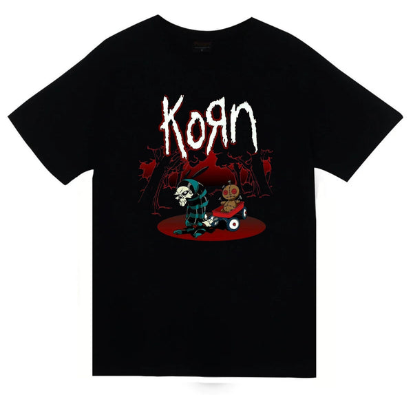 Korn - Issues - Albüm El arabasında bez bebek baskılı siyah tişört