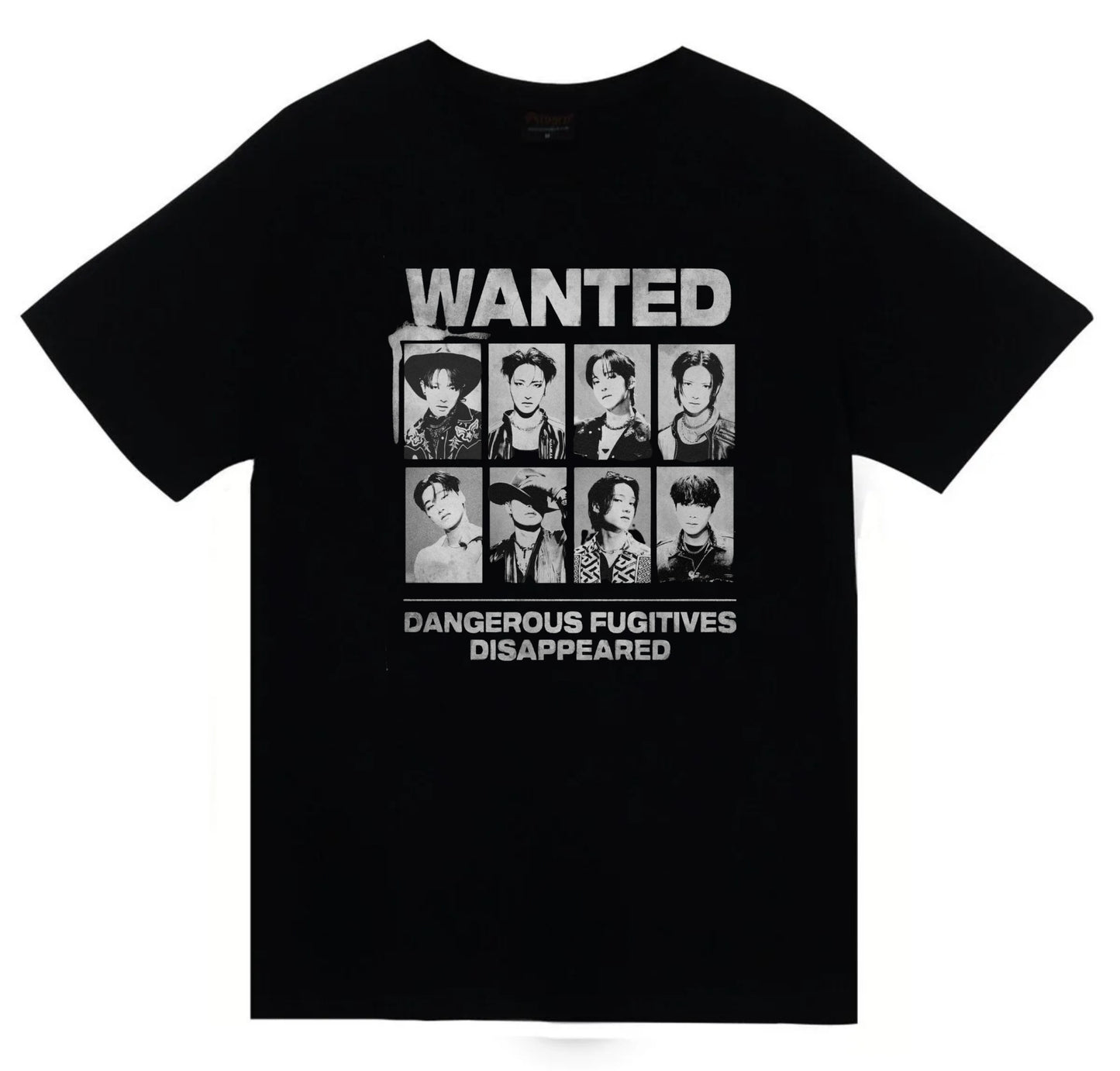 BTS - Bangtan Boys - K-Pop - Müzik Baskılı Unisex %100 Pamuk Siyah T-shirt