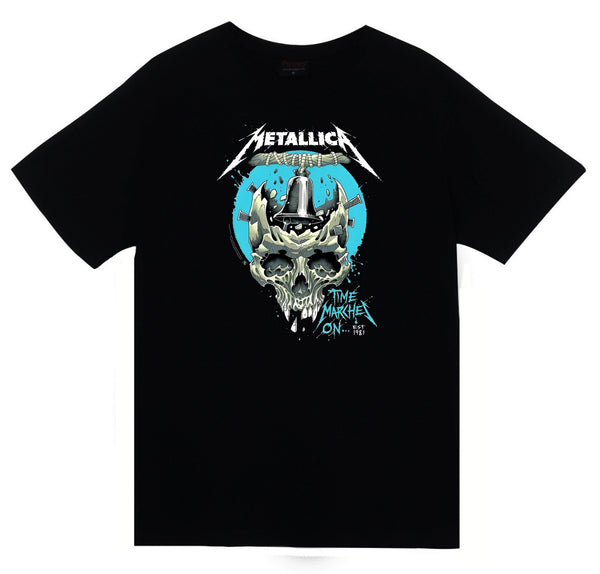 Metallica Çekiçle parçalanan kafatası, Time baskılı siyah tişört