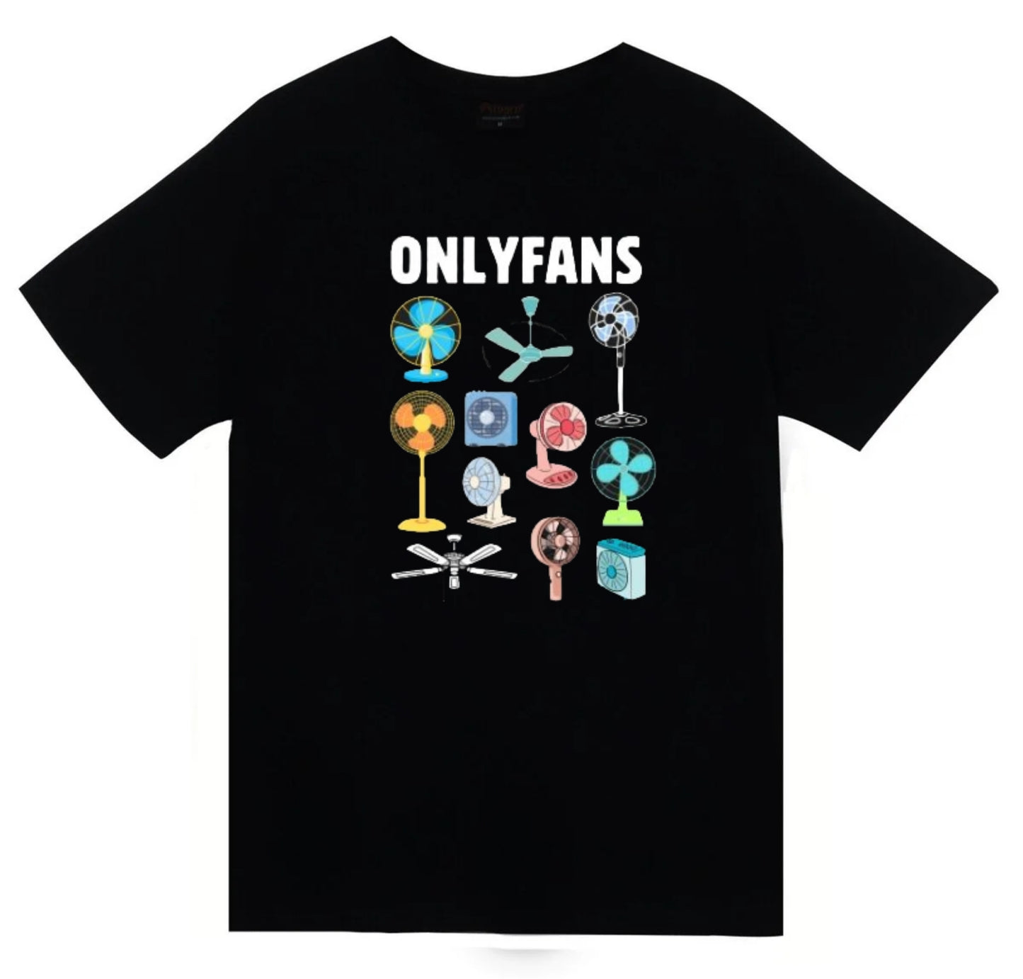 Onlyfans Baskılı Unisex %100 Pamuk Siyah T-shirt