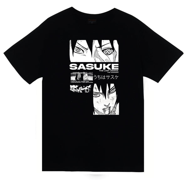 Naruto - Sasuke Uchiha The Last baskılı siyah tişört