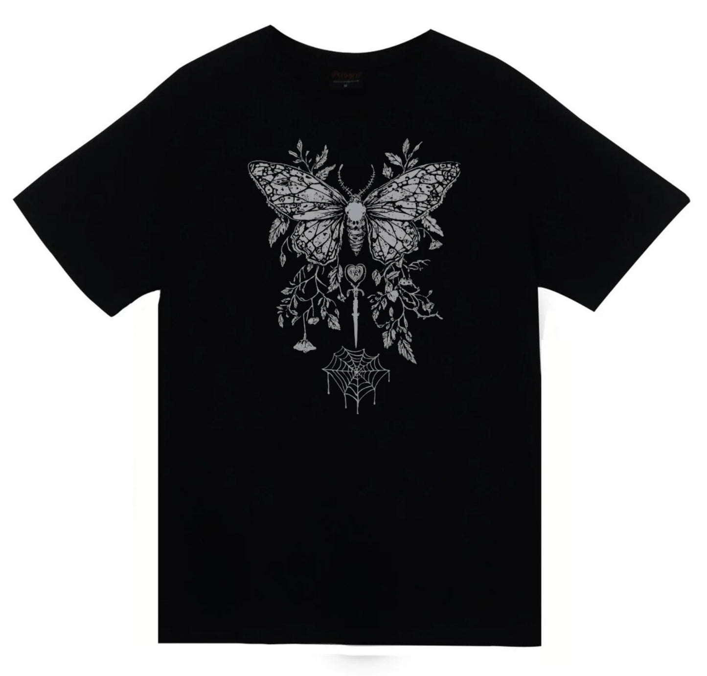 Gothic Baskılı Unisex %100 Pamuk Siyah T-shirt