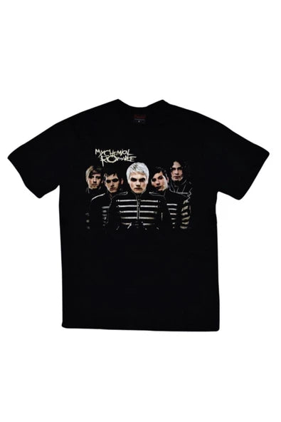 fame-stoned My Chemıcal Romance Baskılı Unisex %100 Pamuk Siyah T-shirt