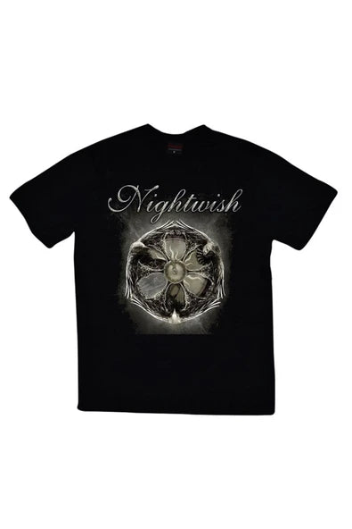 fame-stoned Nightwish Baskılı Unisex %100 Pamuk Siyah T-shirt