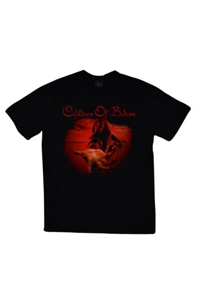 fame-stoned Children Of Bodom Baskılı Unisex %100 Pamuk Siyah T-shirt