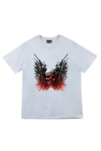 fame-stoned Kuru Kafa Baskılı Unisex %100 Pamuk T-shirt