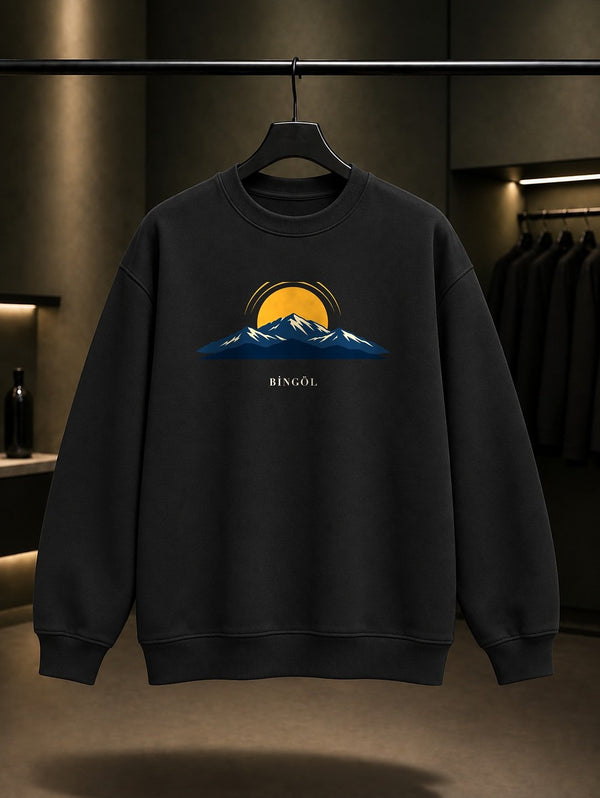 Bingöl Karlıova Gün Doğumu Sweatshirt – Siyah