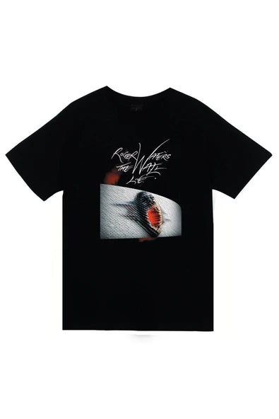 fame-stoned Pink Floyd Baskılı Unisex %100 Pamuk Siyah T-shirt