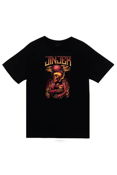 fame-stoned Jinjer Baskılı Unisex %100 Pamuk Siyah T-shirt
