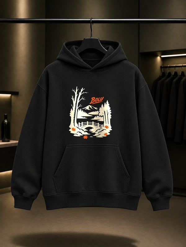 Bolu Yedigöller Kapüşonlu Sweatshirt – Siyah