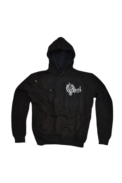 Opeth baskılı siyah kapüşonlu sweatshirt