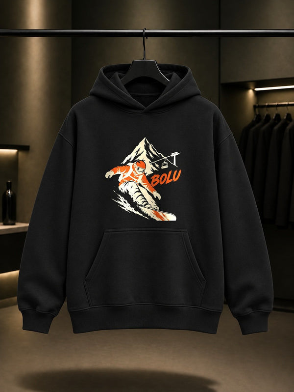 Bolu Kartalkaya Kapüşonlu Sweatshirt – Siyah