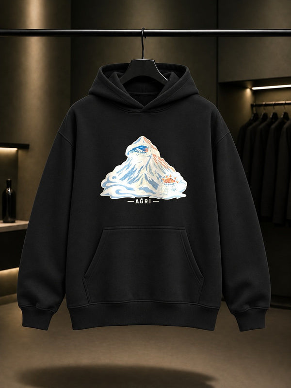Ağrı Dağı Kapüşonlu Sweatshirt – Siyah