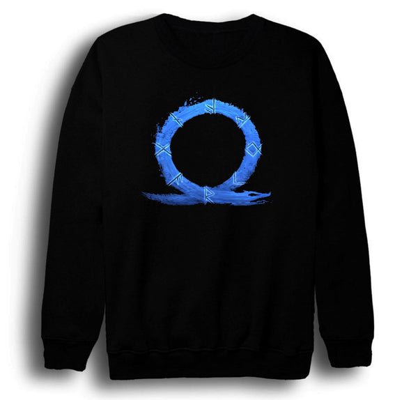 God Of War baskılı siyah sweatshirt