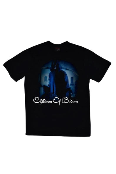 fame-stoned Children Of Bodom Baskılı Unisex %100 Pamuk Siyah T-shirt