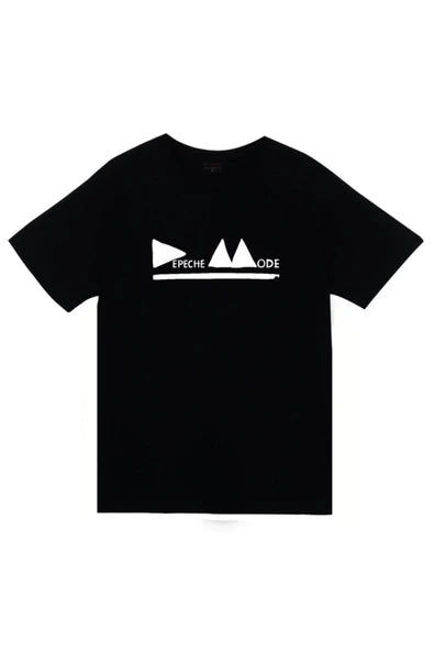 fame-stoned Depeche Mode Baskılı Unisex %100 Pamuk Siyah T-shirt