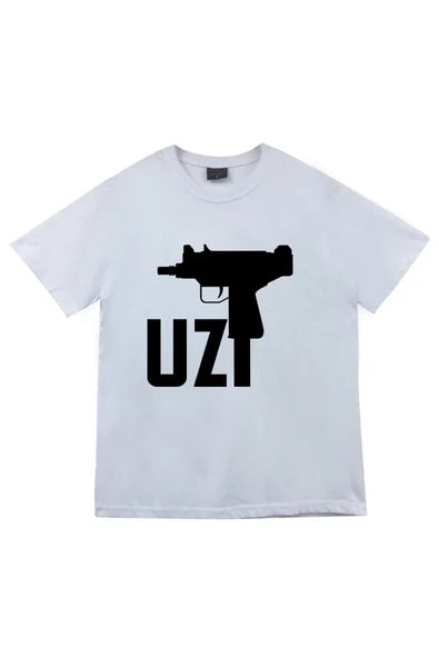 fame-stoned Uzi Baskılı T-shirt