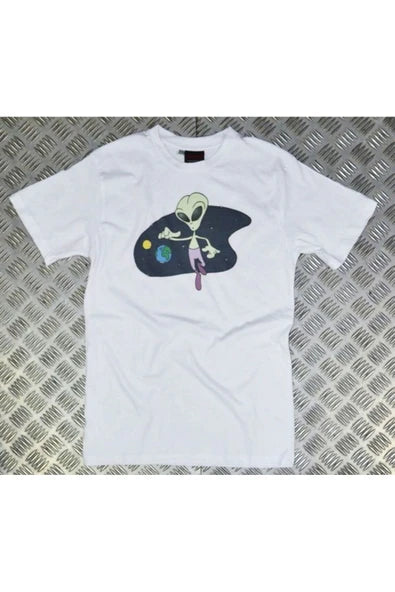 fame-stoned Alıen Baskılı T-shirt