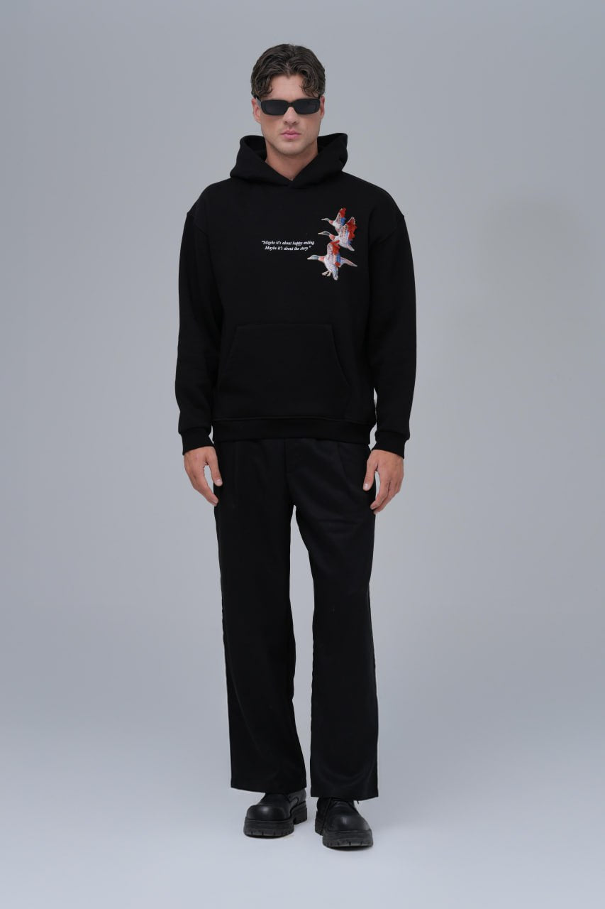 Maybe It’s About The Way Baskılı Nakışlı %100 Pamuk Unisex Oversize Sweatshirt