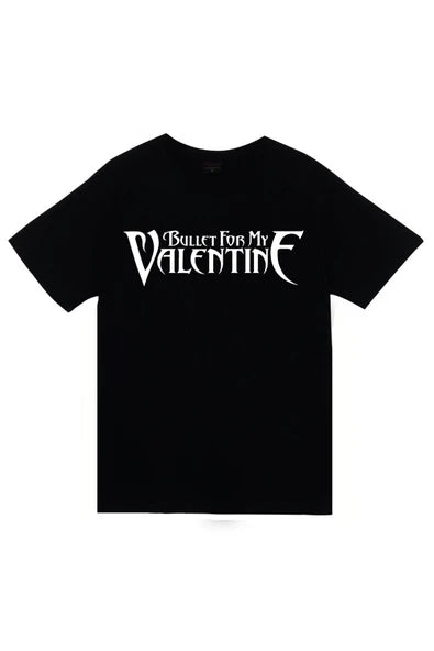 fame-stoned Bullet For My Valentine Baskılı Unisex %100 Pamuk Siyah T-shirt