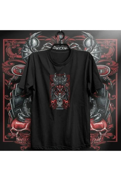 fame-stoned Unisex Siyah Baskılı T-Shirt