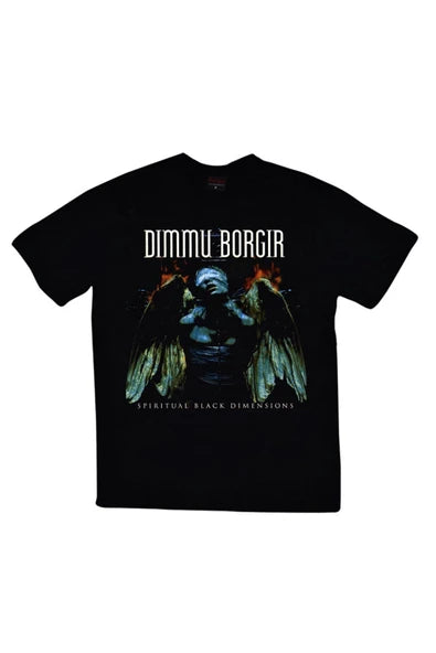 fame-stoned Dimmu Borgir Baskılı Unisex %100 Pamuk Siyah T-shirt