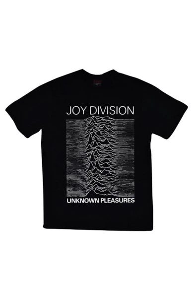 fame-stoned Joy Division Baskılı Unisex %100 Pamuk Siyah T-shirt