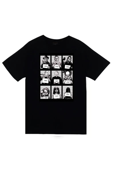 fame-stoned Freddy,Michael,Çığlık,Jason,Hellraiser,PennyWise,Chucky,Samara Baskılı Unisex %100 Pamuk T-shirt