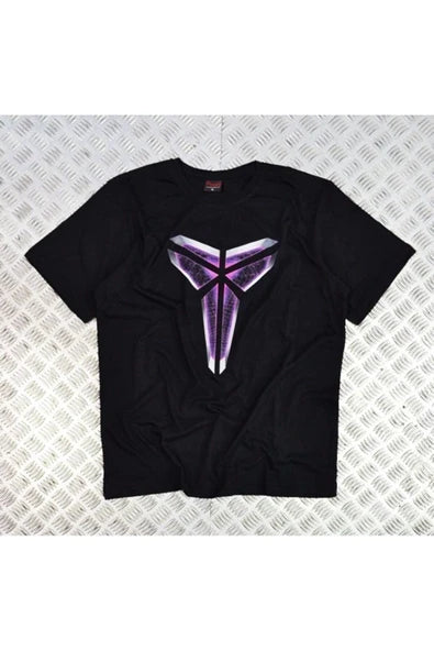 fame-stoned Los Angeles Lakers - Kobe Bryant Baskılı Unisex %100 Pamuk Siyah T-shirt