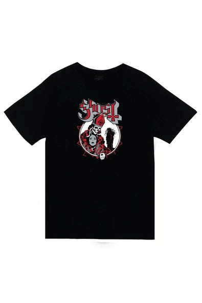 fame-stoned Ghost Baskılı Unisex %100 Pamuk Siyah T-shirt