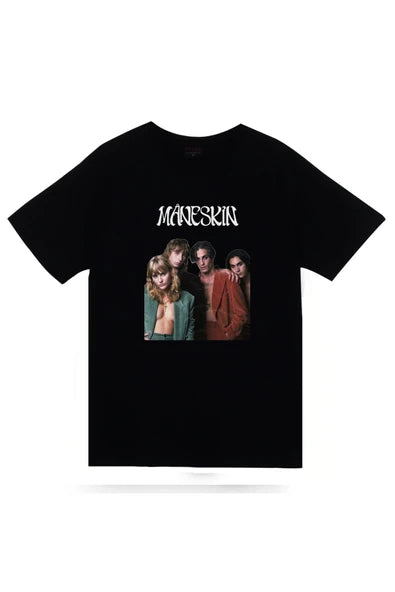 fame-stoned Maneskin Baskılı Unisex %100 Pamuk T-shirt