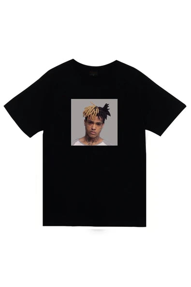 Xxxtentacion Portre fotoğraf baskılı siyah tişört