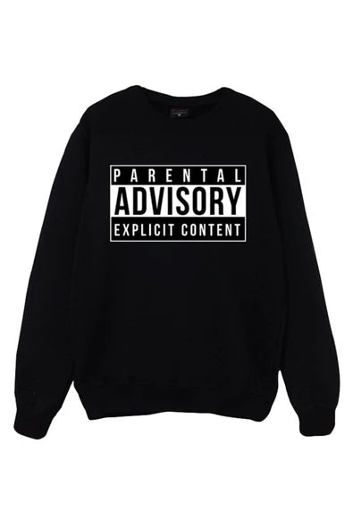 fame-stoned Parental Advısory Baskılı Sweatshirt
