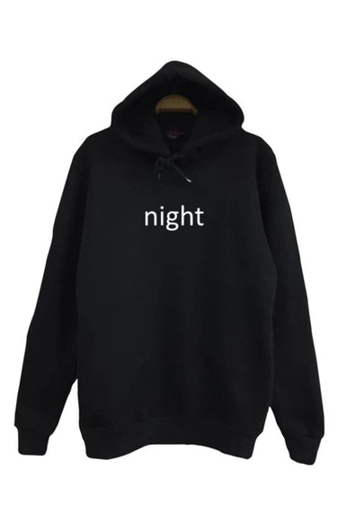 Fame Stoned baskılı siyah kapüşonlu sweatshirt