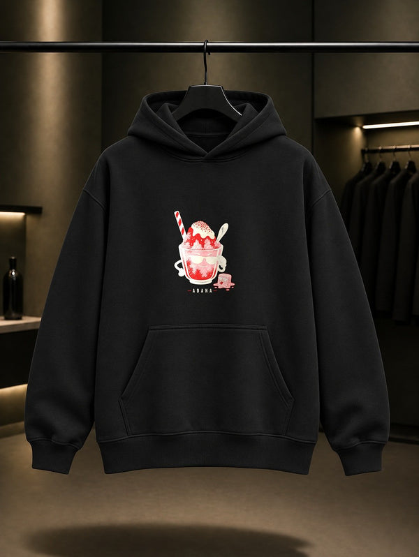 Adana Bici Bici Kapüşonlu Sweatshirt – Siyah