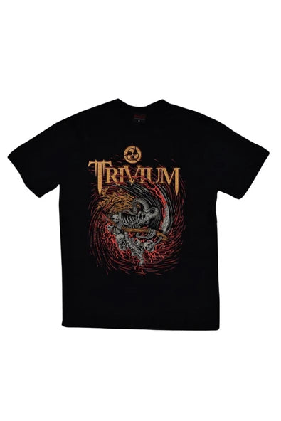 fame-stoned Trivium Baskılı T-shirt