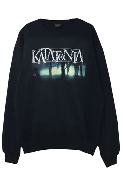 Katatonıa baskılı siyah sweatshirt