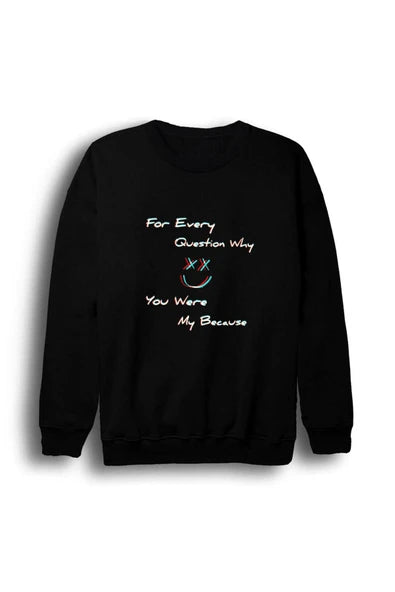 Fame Stoned baskılı siyah sweatshirt