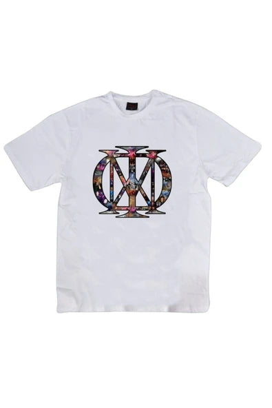 fame-stoned Dream Theater Baskılı Unisex %100 Pamuk Beyaz T-shirt
