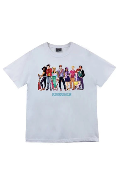 fame-stoned Unisex Beyaz Baskılı T-shirt