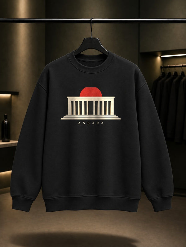 Ankara Anıtkabir Güneş Sweatshirt – Siyah