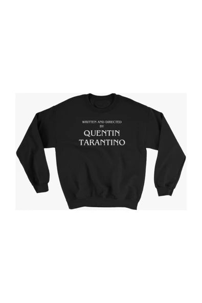 Tarantino baskılı siyah sweatshirt