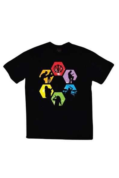 fame-stoned Dream Theater Baskılı Unisex %100 Pamuk Siyah T-shirt